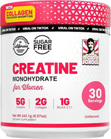 Creatina para Mujer Old School Labs – 5 g Creatina + 2 g Colágeno + 1 g BCAA (30 porciones, sin sabor) 1