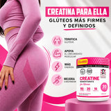 Creatina para Mujer Old School Labs – 5 g Creatina + 2 g Colágeno + 1 g BCAA (30 porciones, sin sabor) 4